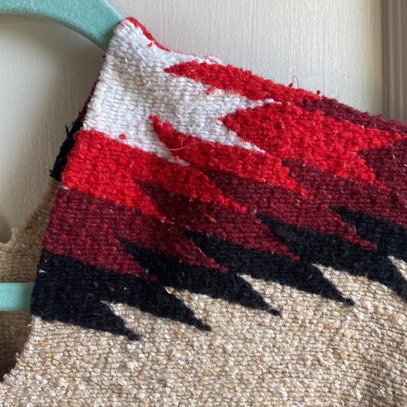 Vintage Mexican Poncho - Handmade - Picture 3 of 4